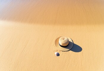 Straw Hat and Sand Shadows