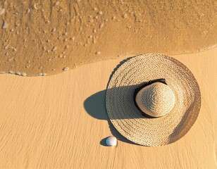 Straw Hat and Sand Shadows