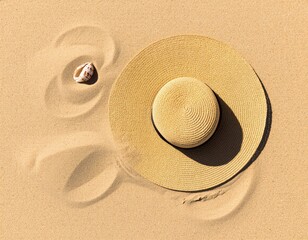 Straw Hat and Sand Shadows