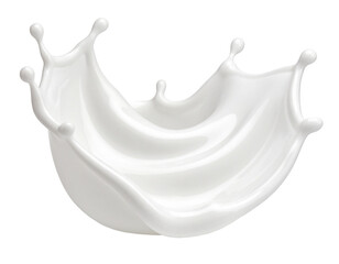 Milch splash isoliert auf weißen Hintergrund 