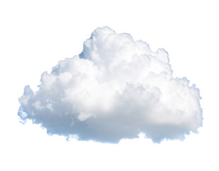 Weiße Wolke isoliert auf weißen Hintergrund