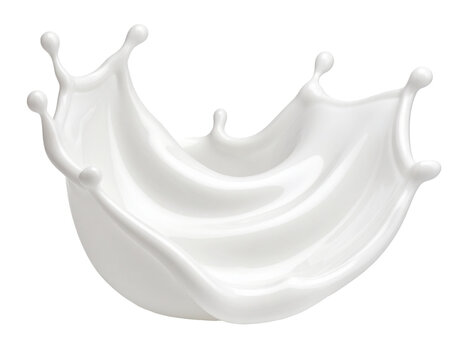 Milch splash isoliert auf wei&szlig;en Hintergrund 