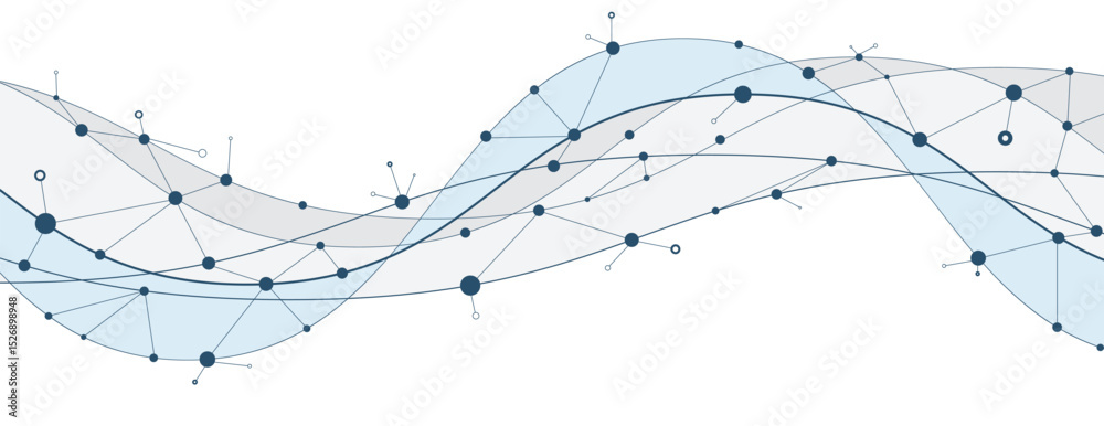 Aufkleber Abstract neural technology and science background
