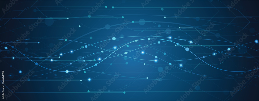 Aufkleber Abstract neural technology and science background