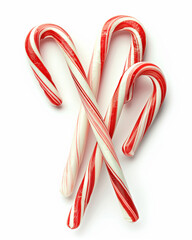 christmas candy canes isolated on a white background