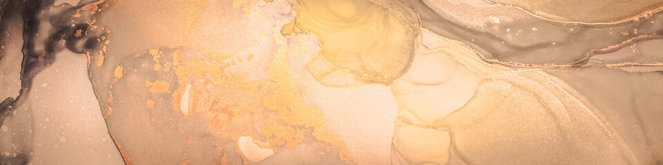 Marble Pattern. Craft Alcohol Ink. Craft Wood Texture Marble. Brown Floral. Brown Oil Water Background. Acrylic On Canvas. Watercolor Brush Strokes.