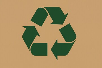 A Symbolic Representation of Sustainability: The Green Recycling Logo on a Neutral Background Emphasizing Environmental Responsibility and Eco-Friendly Practices