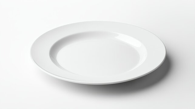 A white plate with no food on it