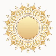 gold frame with floral ornament