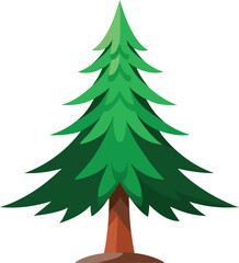 Majestic Evergreen Pine Tree Outdoors.