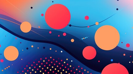 minimalistic abstract background in red orange and blue colors