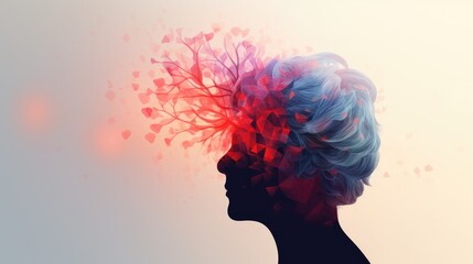 senior woman loses his memory due to dementia