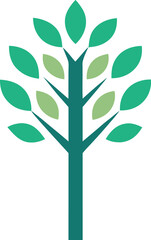 Minimalist Tree Icon for Eco Branding.