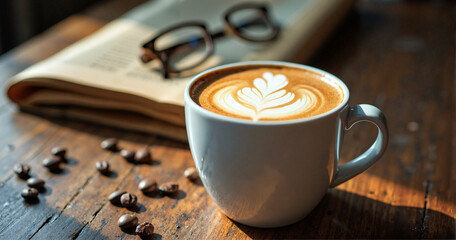 A Cozy Morning Latte Experience: Perfect for Coffee Shop Advertising, Lifestyle Blogs, and Hospitality Promotions