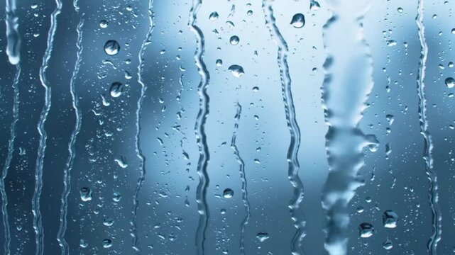 Glowing pixel rain falls rhythmically in a dark digital environment.