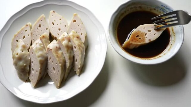 Vietnamese Ch La Slices, Steamed Pork, Delicious Dish, Savory, Asian Cuisine, Appetizer, Elegant Pla