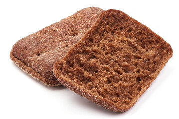 Rye bread, isolated on white background.