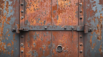 old rusty metal door