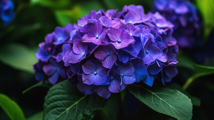 blue hydrangea flower