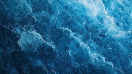 Naklejka na ściany i meble Abstract cerulean blue watercolor wash texture background wallpaper. Copy space, cold ice color art, contemporary artistic backdrop