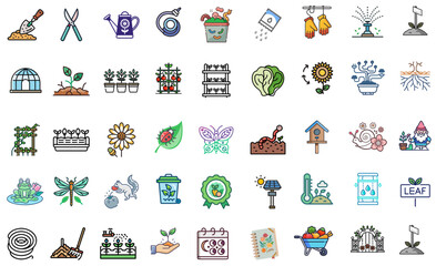 set of gardening icon