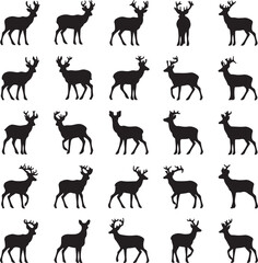 Fototapeta premium Deer Crab High Quality Bundle Vector Illustration - Traced EPS