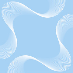 Abstract background with lines and waves. Banner. Element for design isolated. Vector background for brochure, booklet, flyer, poster. Blue and white gradient