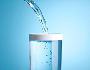 Water pouring into a glass