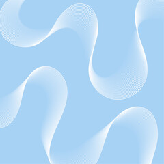 Abstract background with lines and waves. Banner. Element for design isolated. Vector background for brochure, booklet, flyer, poster. Blue and white gradient