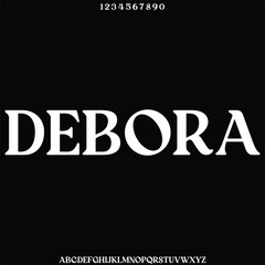 Curvy elegant feminine decorative alphabet display font vector