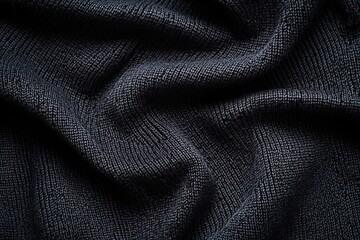 Fototapeta premium Dark grey knit fabric texture background image