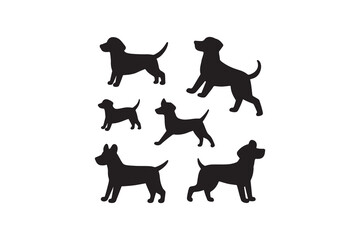 Dog silhouette vector art pack for pet lovers 