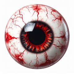 Realistic Red Bloody Eye Digital Illustration