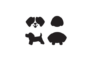 Dog vector illustration cute puppy pet graphic silhouette art