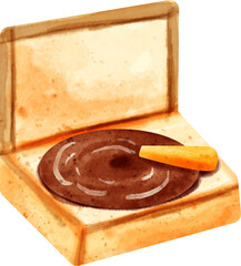 watercolor record player clip art