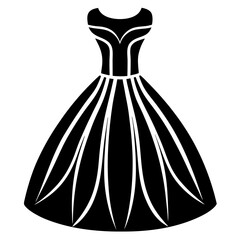 wedding dress vector illustration