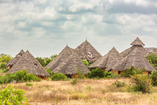 Abandoned safari camp. Tsavo East National Park. Kenya.