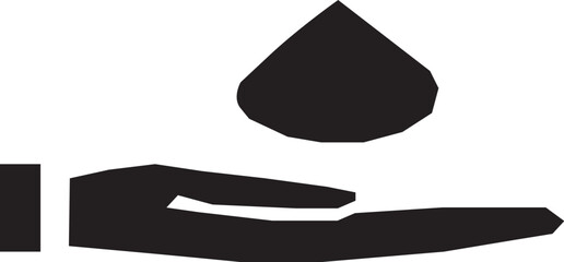 Save Water Icon Silhouetted Vector 