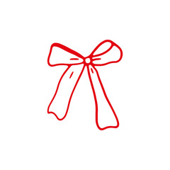 Whimsical Handdrawn Bow Illustrations. Doodle Ribbons for Cards, Stickers, and Prints