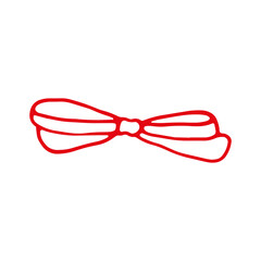 Whimsical Handdrawn Bow Illustrations. Doodle Ribbons for Cards, Stickers, and Prints