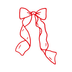 Whimsical Handdrawn Bow Illustrations. Doodle Ribbons for Cards, Stickers, and Prints