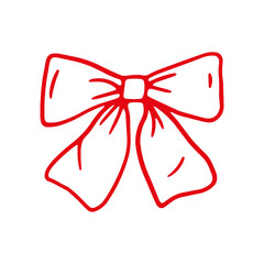 Whimsical Handdrawn Bow Illustrations. Doodle Ribbons for Cards, Stickers, and Prints