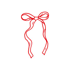 Whimsical Handdrawn Bow Illustrations. Doodle Ribbons for Cards, Stickers, and Prints