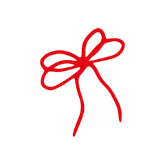 Whimsical Handdrawn Bow Illustrations. Doodle Ribbons for Cards, Stickers, and Prints