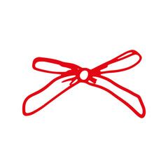 Whimsical Handdrawn Bow Illustrations. Doodle Ribbons for Cards, Stickers, and Prints