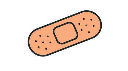 Band-aid icon. Vector flat editable illustrations of a band aid.