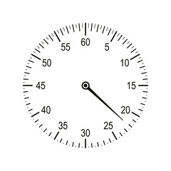 Timer, clock, stopwatch isolated icon. Countdown timer symbol. Sport competition time. Vector illustration