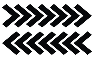 Dynamic moving arrow symbol. Arrow dynamic symbol. Speed, fast arrows symbols set elements. Chevron arrow icon. vector illustration eps 10,