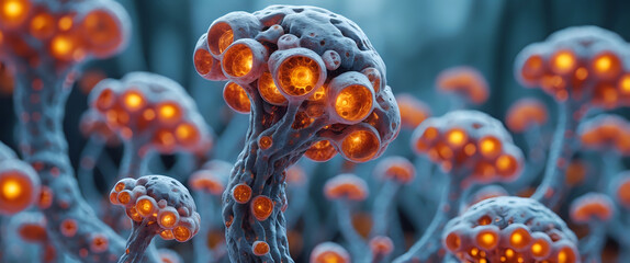 Glowing Fungal-Like Biological Machines