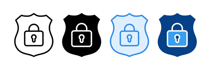 Cyber Security Icon Set Multiple Style Collection